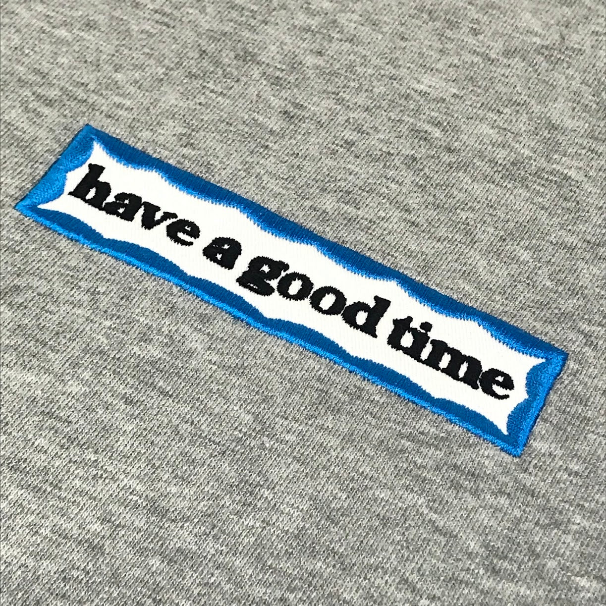 have a good time | ハブアグッドタイムハヴアグッドタイム ボックスロゴ スウェット グレー サイズ：L【倉吉店】