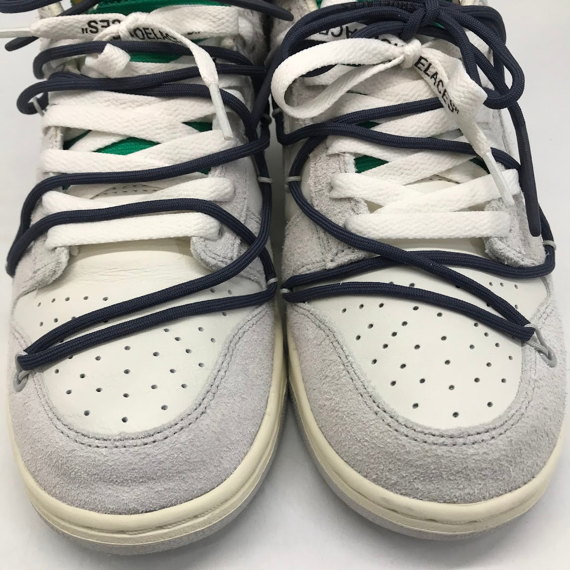 NIKE | ナイキ ×OFF-WHITE (オフホワイト) DUNK LOW スニーカー DJ0950-115 セイル/ニュートラルグレー-グリッドアイアン 27cm【倉吉店】