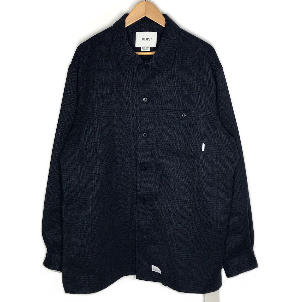 W)TAPS | ダブルタップス CRUMB / LS / POLY. TWEED. TEXTILE 長袖シャツ 252WVDT-SHM03 ネイビー サイズ：4【倉吉店】