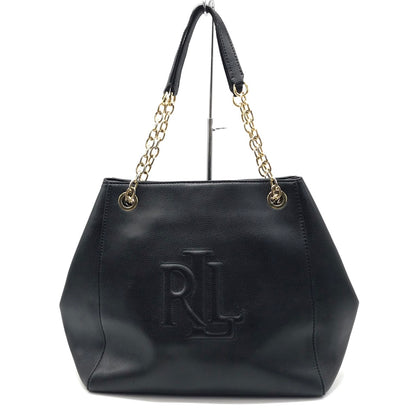 RALPH LAUREN | ラルフローレン チェーンレザートートバッグ トートバッグ ブラック【倉吉店】