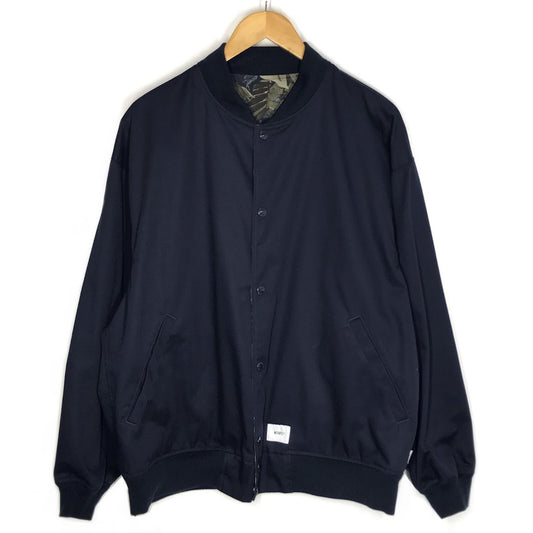 W)TAPS | ダブルタップス 24SS TEAM / JACKET / CTPL. TWILL. PRTC. リバーシブル ブルゾン 241WVDT-JKM01 ネイビー×総柄 サイズ：3【倉吉店】