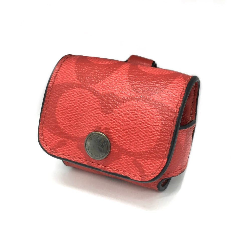 COACH | コーチ シグネチャー AirPodケース ポーチ レッド【倉吉店】