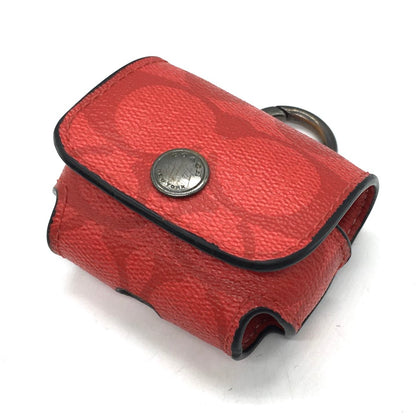 COACH | コーチ シグネチャー AirPodケース ポーチ レッド【倉吉店】