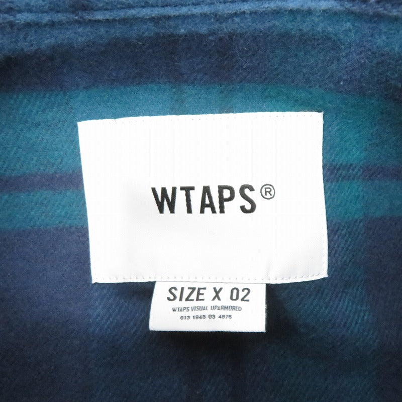 W)TAPS | ダブルタップス ネルシャツ 長袖シャツ 262TQDT-SHM02 グリーン サイズ：2【瀬戸大橋店】