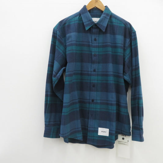 W)TAPS | ダブルタップス 26aw ネルシャツ 長袖シャツ 262TQDT-SHM02 グリーン サイズ：3【瀬戸大橋店】