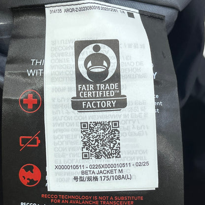ARC'TERYX | アークテリクス Beta Jacket 25SS マウンテンパーカー X000010511 ブラック サイズ：L【加古川店】