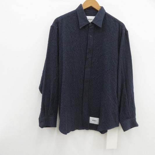W)TAPS | ダブルタップス 26aw 長袖シャツ 262TQDT-SHM05 ネイビー サイズ：3【瀬戸大橋店】