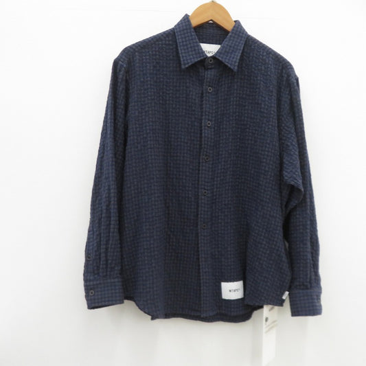 W)TAPS | ダブルタップス 26aw 長袖シャツ 262TQDT-SHM05 ネイビー サイズ：2【瀬戸大橋店】