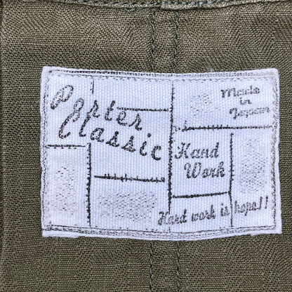 PORTER CLASSIC | ポータークラシック handwork linen hoodie パーカー カーキ サイズ：S【加古川店】