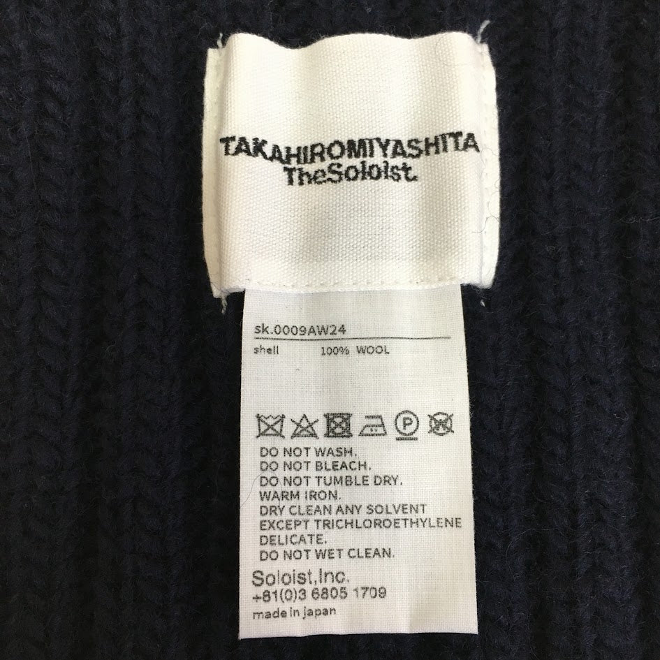 TAKAHIRO MIYASHITA TheSoloist. | タカヒロミヤシタソザソロイスト Wook Neck Warmer モックネックネックウォーマー ネックウォーマー sk.0009AW24 ネイビー【倉吉店】