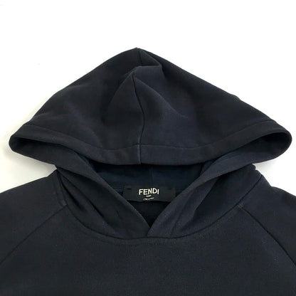 FENDI | フェンディ ロゴプリント プルオーバーパーカー パーカー FAF595AE8I ブラック サイズ：L【倉吉店】