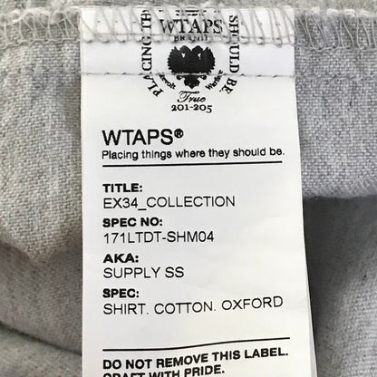 W)TAPS | ダブルタップス ベースボールシャツ 半袖シャツ 171LYDT-SHM04 グレー サイズ：S【倉吉店】
