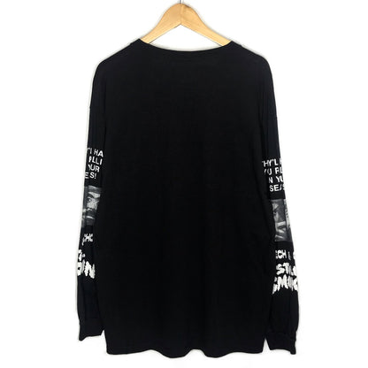 WACKOMARIA | ワコマリア CREW NECK LONG SLEEVE T-SHIRT (TYPE-1) STILL SMOKIN 長袖Ｔシャツ CCSS-WM-LT01 ブラック サイズ：XL【倉吉店】