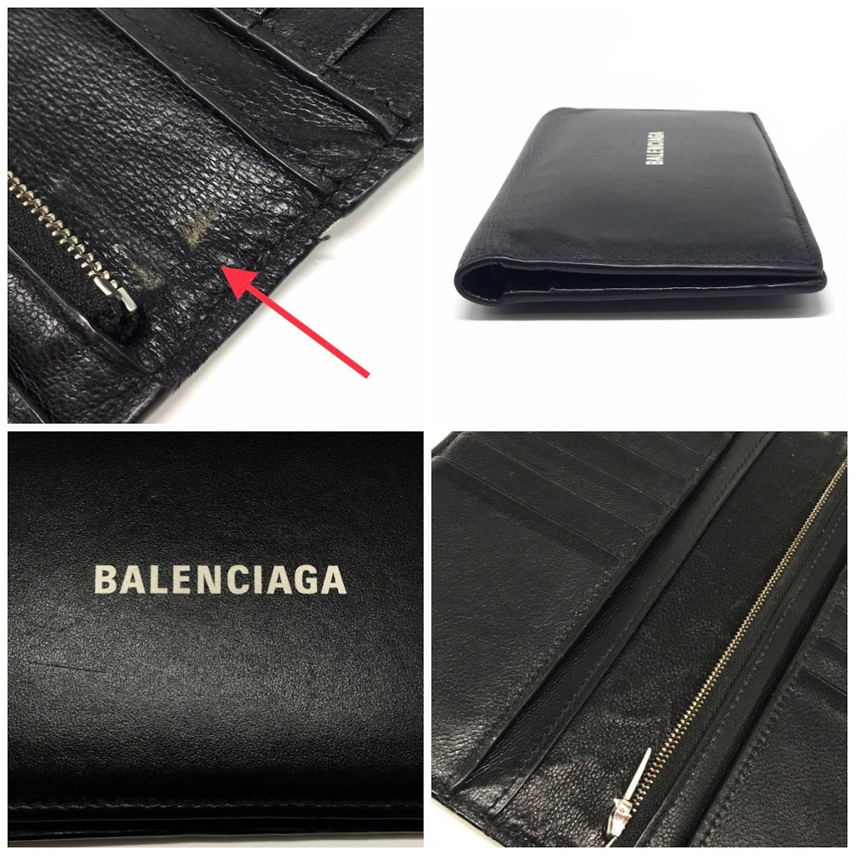 BALENCIAGA | バレンシアガ CASH VERT 二つ折り長財布 長財布 594692 ブラック【倉吉店】