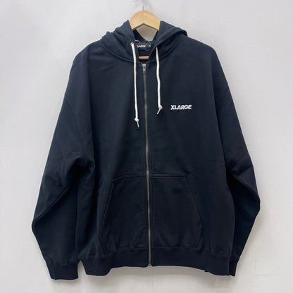 X-LARGE | エクストララージ STANDARD LOGO ZIP HOODED パーカー 101233012009 ブラック サイズ：XL【加古川店】