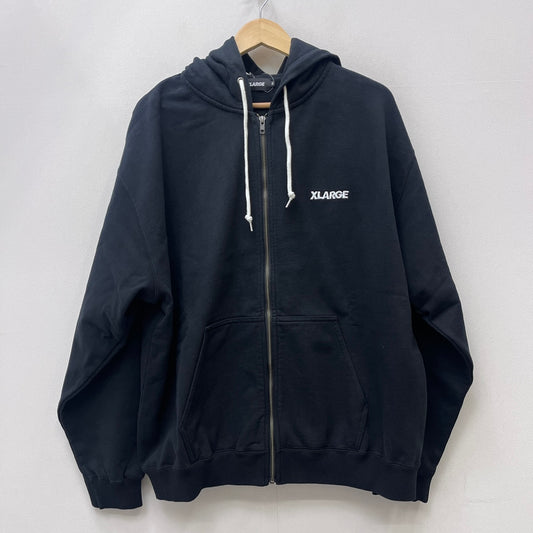 X-LARGE | エクストララージ STANDARD LOGO ZIP HOODED パーカー 101233012009 ブラック サイズ：XL【加古川店】