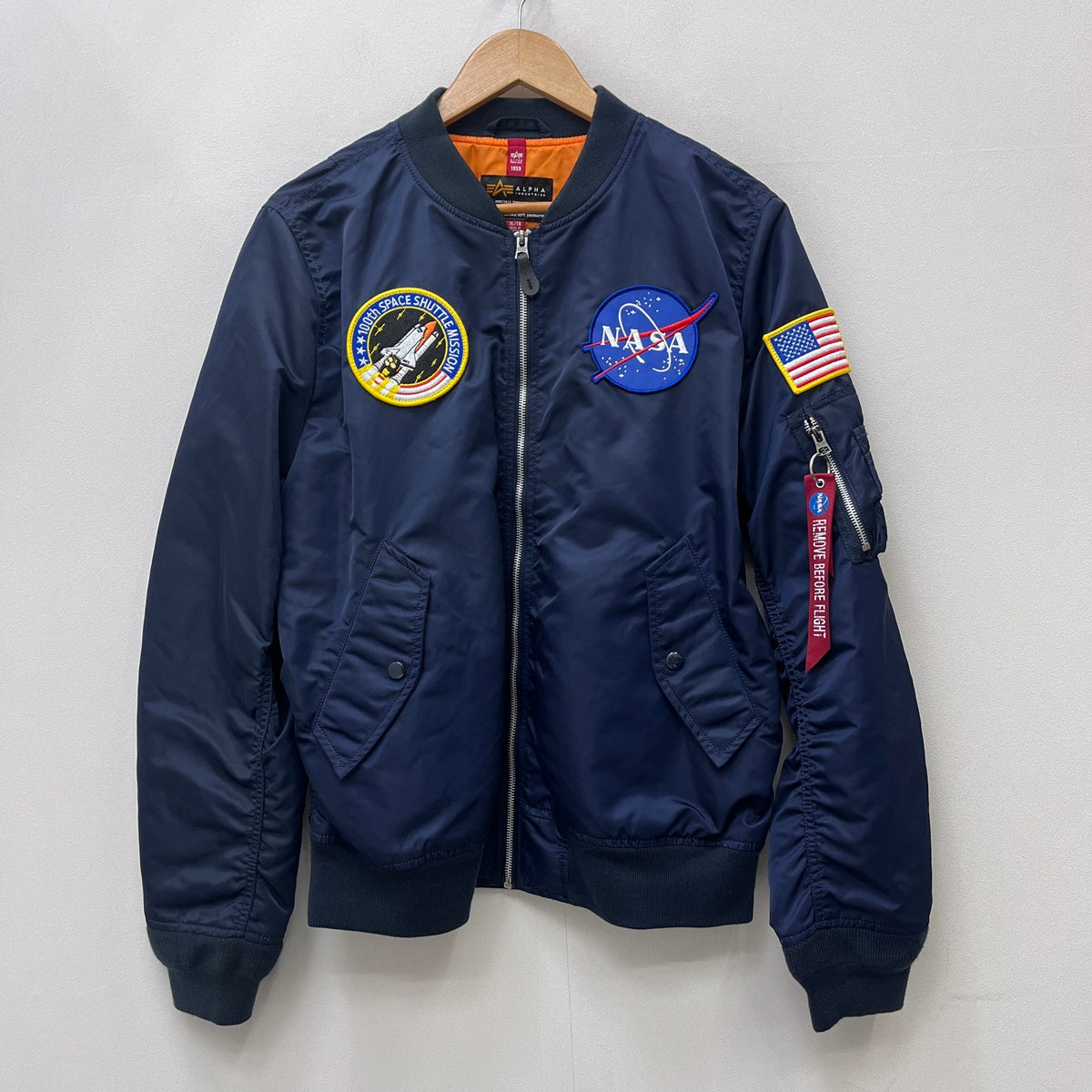 ALPHA | アルファ NASA MA-1 ミリタリージャケット ネイビー サイズ：XL【加古川店】