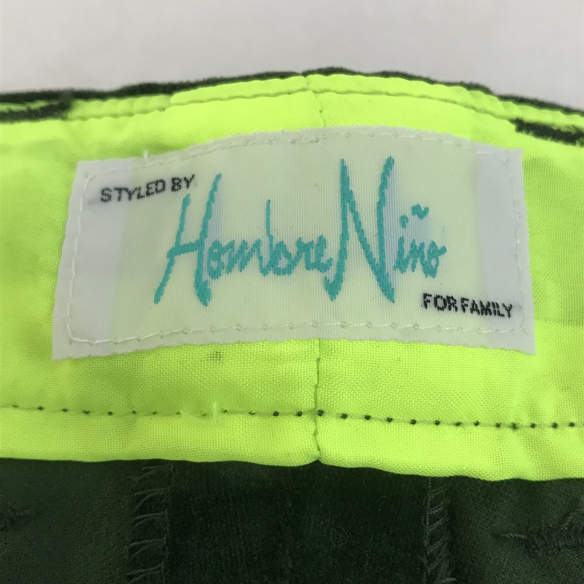 Hombre Nino | オンブレニーニョ Velvet Pants ベロアパンツ パンツ HN0212-PT0003 グリーン サイズ：L【倉吉店】