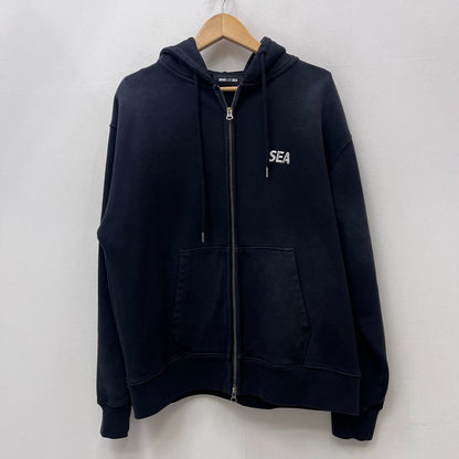 WIND AND SEA | ウィンダンシーウインダンシー SULFUR DYEING LOGO ZIP パーカー WDS-O-ESD-26-Q2-CS-02 ブラック サイズ：M【加古川店】
