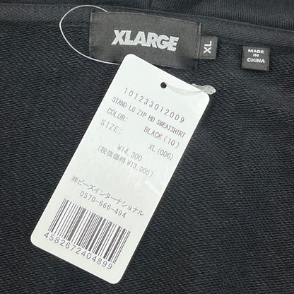X-LARGE | エクストララージ STANDARD LOGO ZIP HOODED パーカー 101233012009 ブラック サイズ：XL【加古川店】