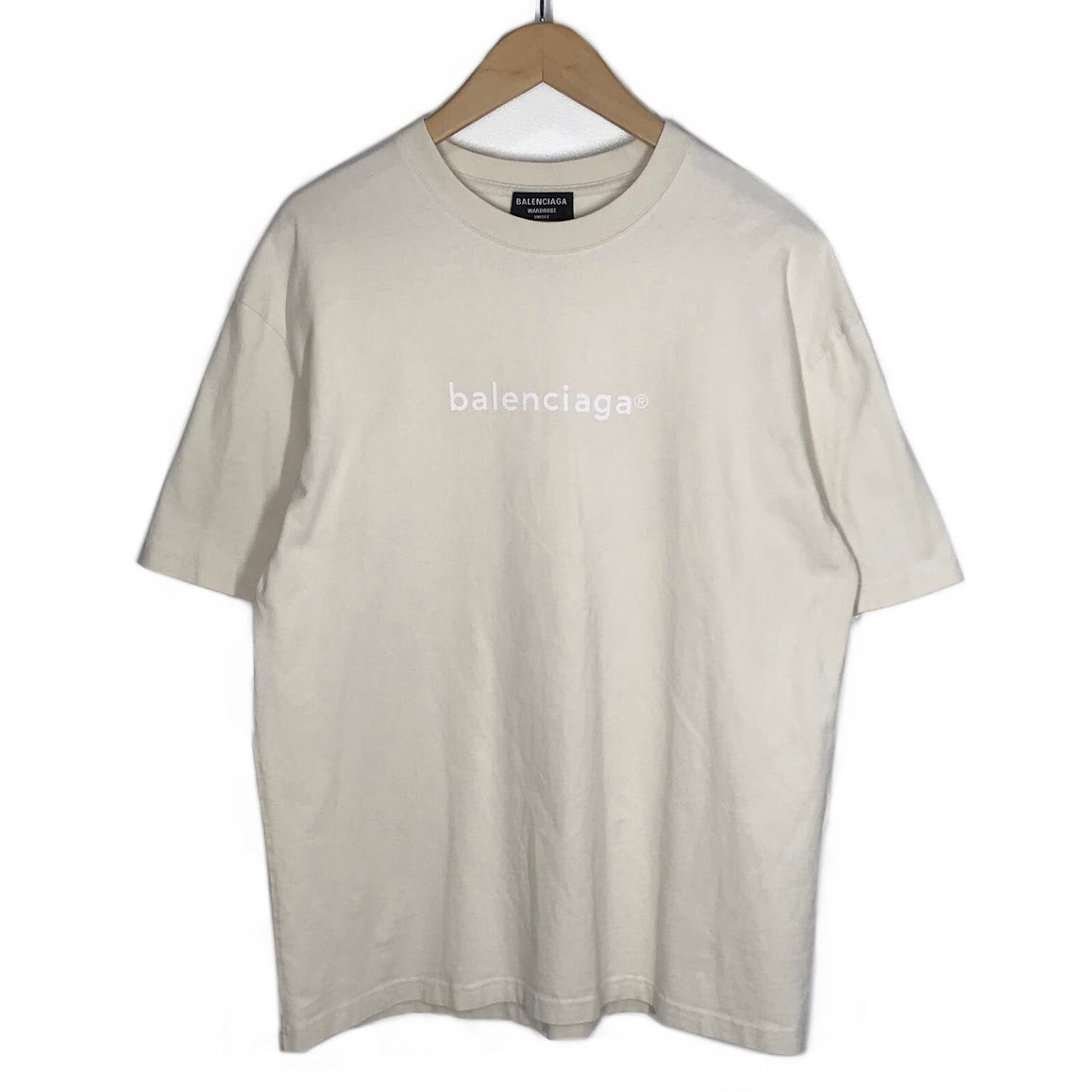 BALENCIAGA | バレンシアガ コピーライトロゴ 半袖Ｔシャツ 641532 ベージュ サイズ：S【倉吉店】