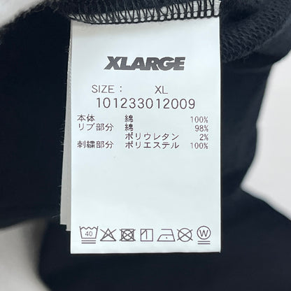 X-LARGE | エクストララージ STANDARD LOGO ZIP HOODED パーカー 101233012009 ブラック サイズ：XL【加古川店】