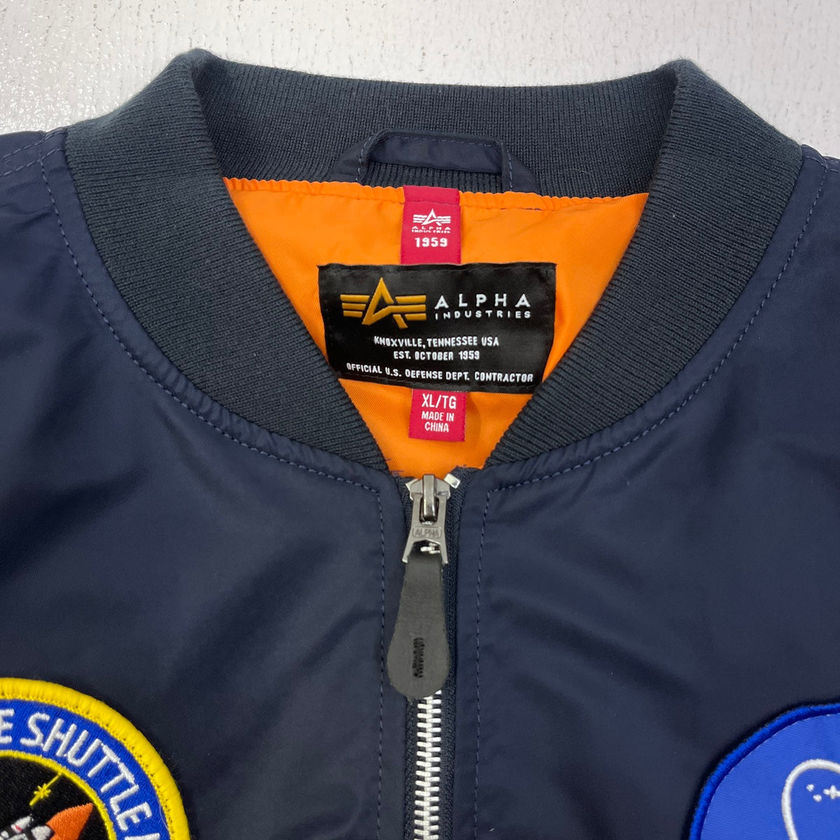 ALPHA | アルファ NASA MA-1 ミリタリージャケット ネイビー サイズ：XL【加古川店】