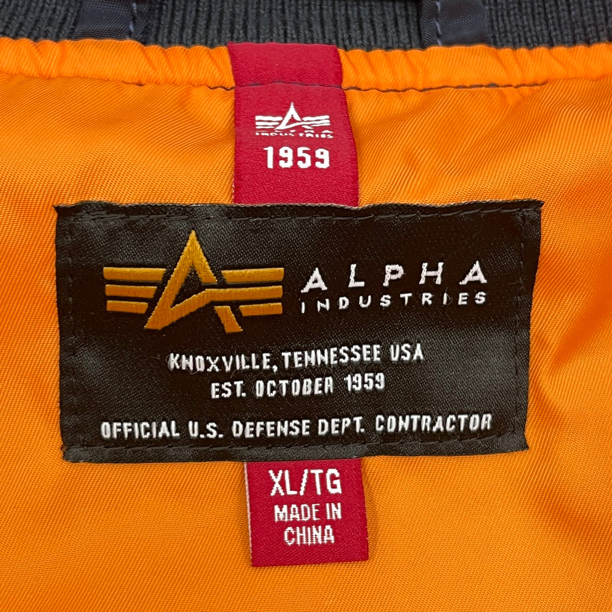 ALPHA | アルファ NASA MA-1 ミリタリージャケット ネイビー サイズ：XL【加古川店】