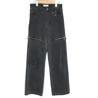 ADRER｜アドラー double zip straight denim デニムパンツ ADPAS1223001 グレー サイズ：M【倉吉店】