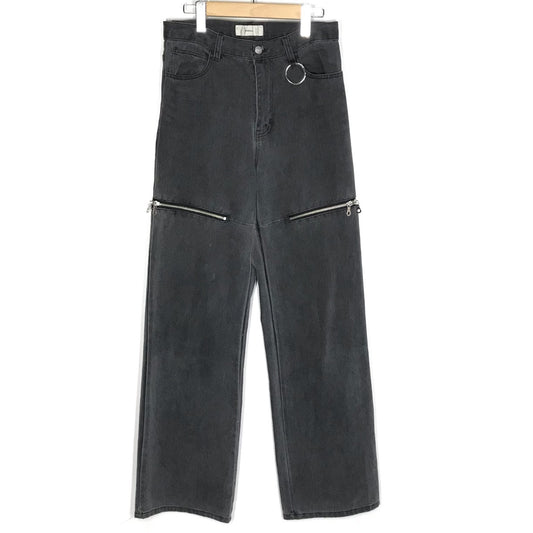 ADRER｜アドラー double zip straight denim デニムパンツ ADPAS1223001 グレー サイズ：M【倉吉店】