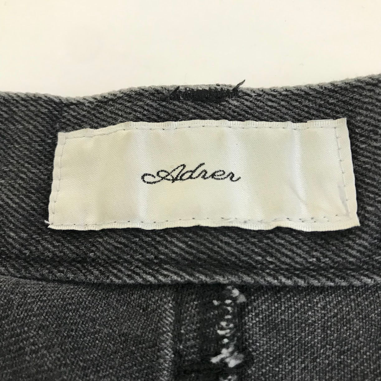ADRER｜アドラー double zip straight denim デニムパンツ ADPAS1223001 グレー サイズ：M【倉吉店】