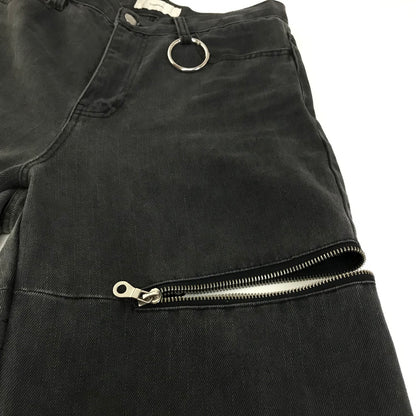 ADRER｜アドラー double zip straight denim デニムパンツ ADPAS1223001 グレー サイズ：M【倉吉店】