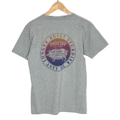 PORK CHOP | ポークチョップ CIRCLE PORK BACK TEE 半袖Ｔシャツ グレー サイズ：S【倉吉店】