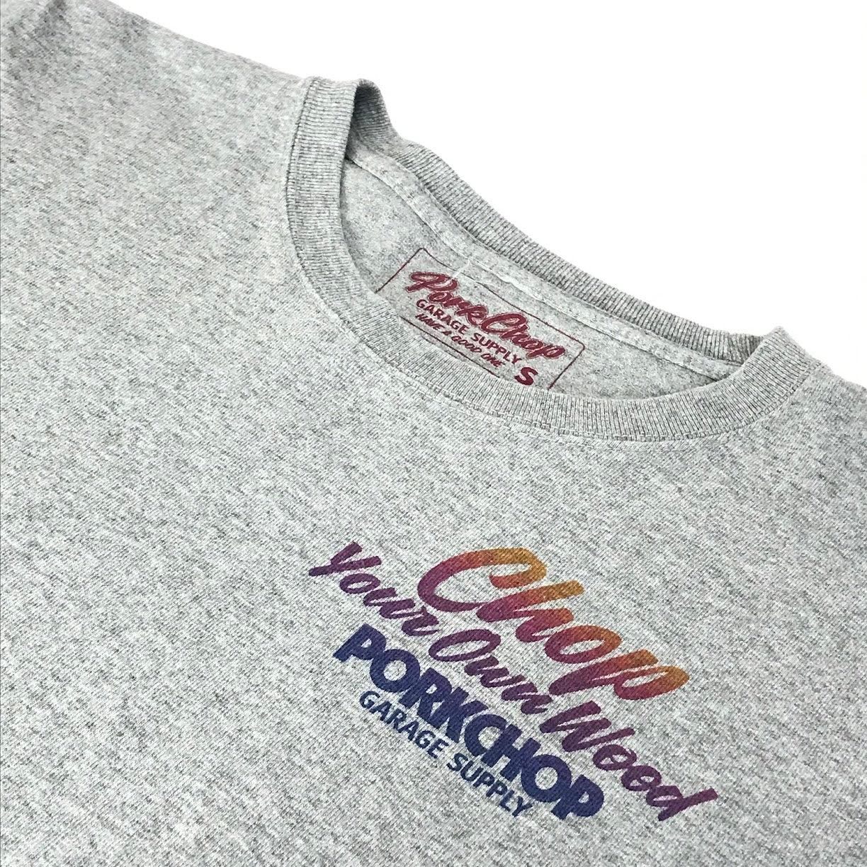 PORK CHOP | ポークチョップ CIRCLE PORK BACK TEE 半袖Ｔシャツ グレー サイズ：S【倉吉店】