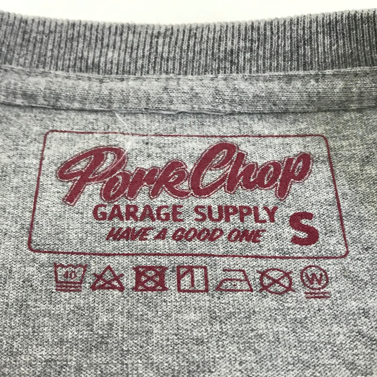 PORK CHOP | ポークチョップ CIRCLE PORK BACK TEE 半袖Ｔシャツ グレー サイズ：S【倉吉店】