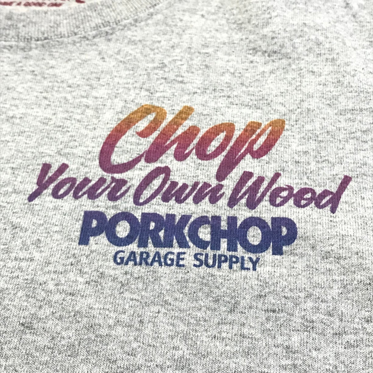 PORK CHOP | ポークチョップ CIRCLE PORK BACK TEE 半袖Ｔシャツ グレー サイズ：S【倉吉店】