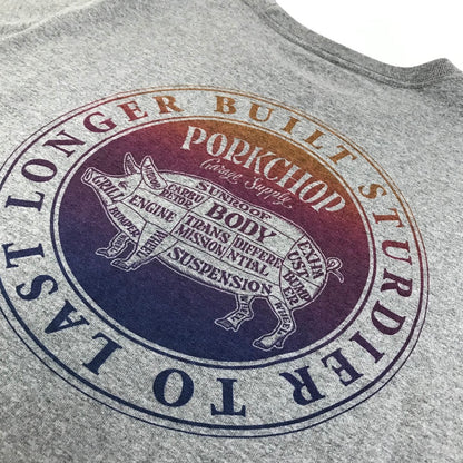 PORK CHOP | ポークチョップ CIRCLE PORK BACK TEE 半袖Ｔシャツ グレー サイズ：S【倉吉店】