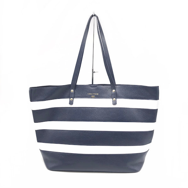 COLE HAAN | コールハーン ボーダー柄 トートバッグ ネイビー×ホワイト【倉吉店】