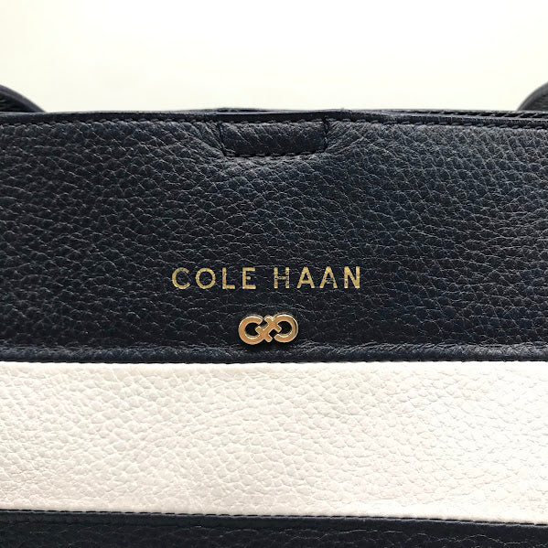 COLE HAAN | コールハーン ボーダー柄 トートバッグ ネイビー×ホワイト【倉吉店】