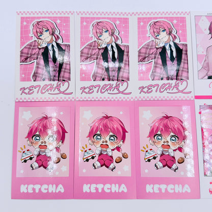 その他ホビー けちゃ BIRTHDAY GOODS 2025 グッズ まとめ売り フォトカード ぬいぐるみキーホルダー 横に飛んでるちっちゃいやつ 【倉吉店】