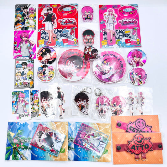 その他ホビー AMPTAKxCOLORS あっと＆けちゃ多め グッズセット まとめ売り AMPTAK1stアルバムリリースライブ～AMPTAK x レインボーロード中77%～【倉吉店】