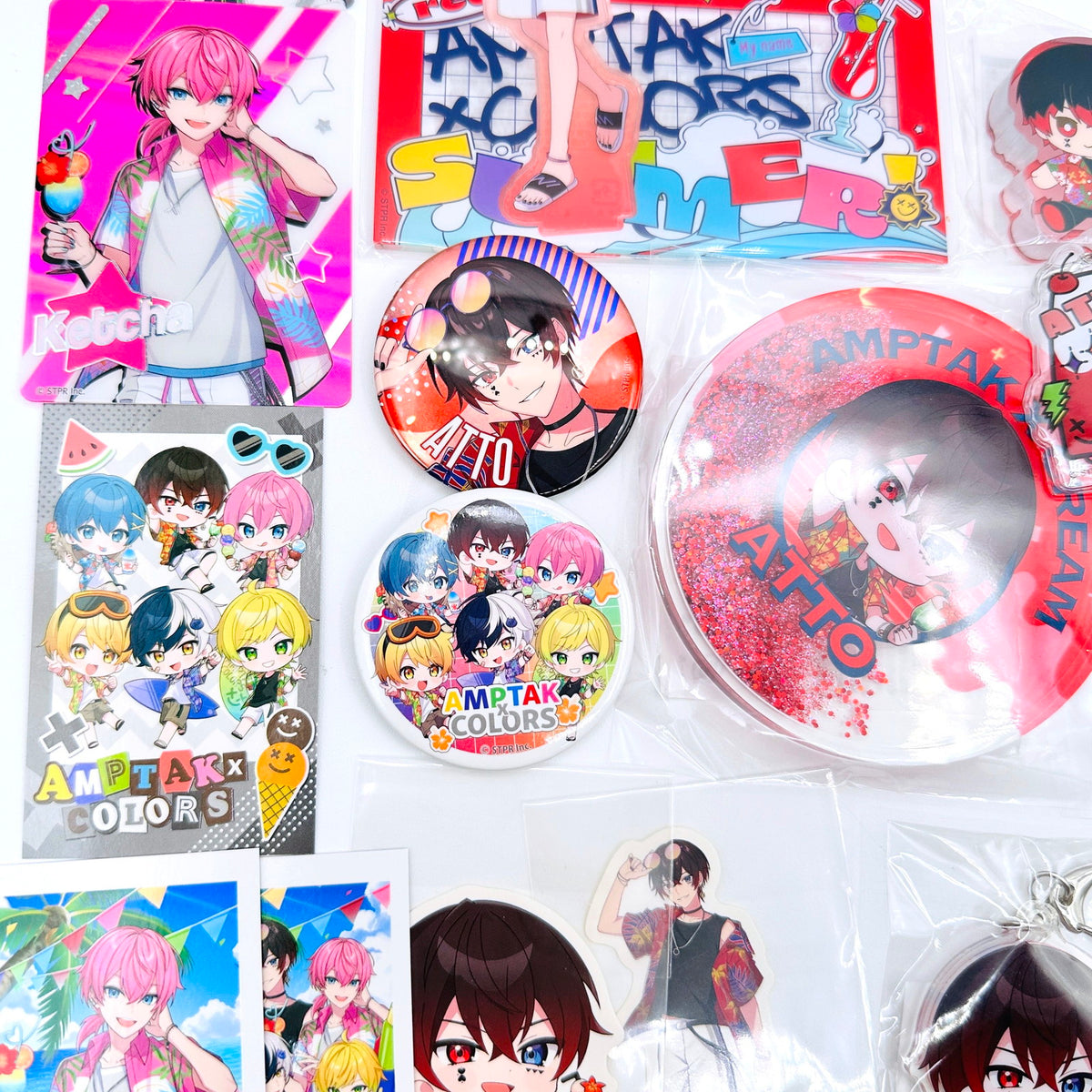 その他ホビー AMPTAKxCOLORS あっと＆けちゃ多め グッズセット まとめ売り AMPTAK1stアルバムリリースライブ～AMPTAK x レインボーロード中77%～【倉吉店】