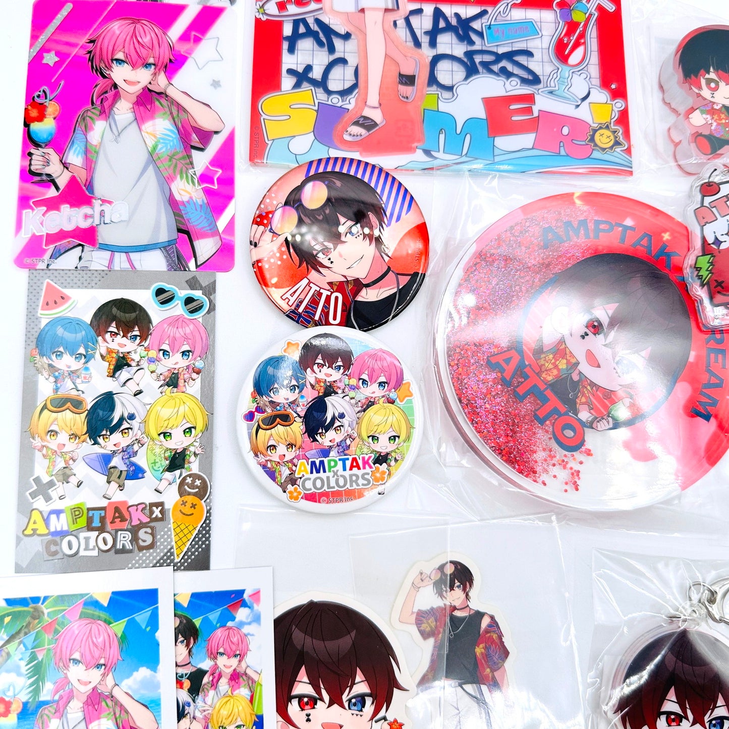 その他ホビー AMPTAKxCOLORS あっと＆けちゃ多め グッズセット まとめ売り AMPTAK1stアルバムリリースライブ～AMPTAK x レインボーロード中77%～【倉吉店】