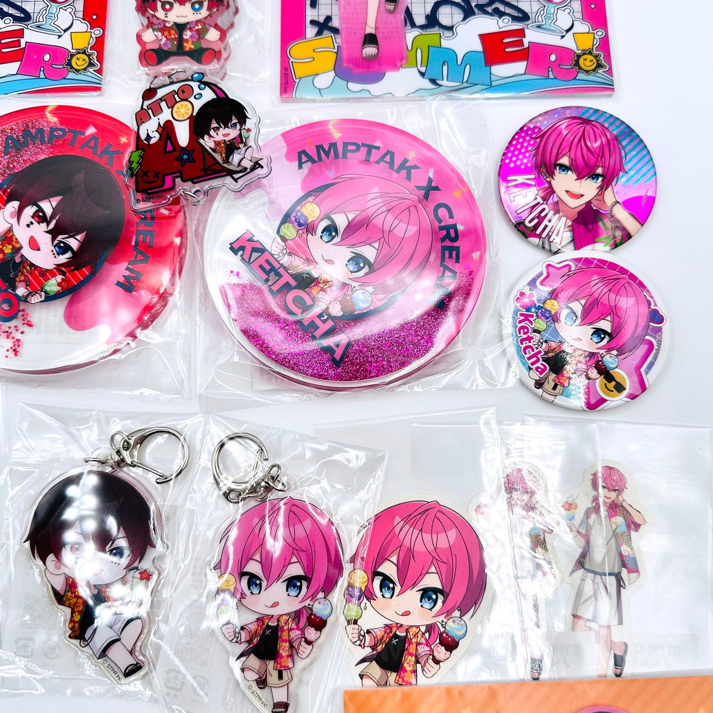 その他ホビー AMPTAKxCOLORS あっと＆けちゃ多め グッズセット まとめ売り AMPTAK1stアルバムリリースライブ～AMPTAK x レインボーロード中77%～【倉吉店】