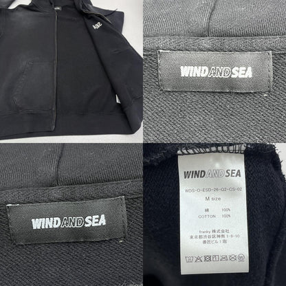 WIND AND SEA | ウィンダンシーウインダンシー SULFUR DYEING LOGO ZIP パーカー WDS-O-ESD-26-Q2-CS-02 ブラック サイズ：M【加古川店】