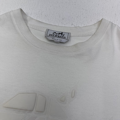 HERMES | エルメス Chevaux en Symetrie カットソー 半袖Ｔシャツ ホワイト サイズ：M【加古川店】