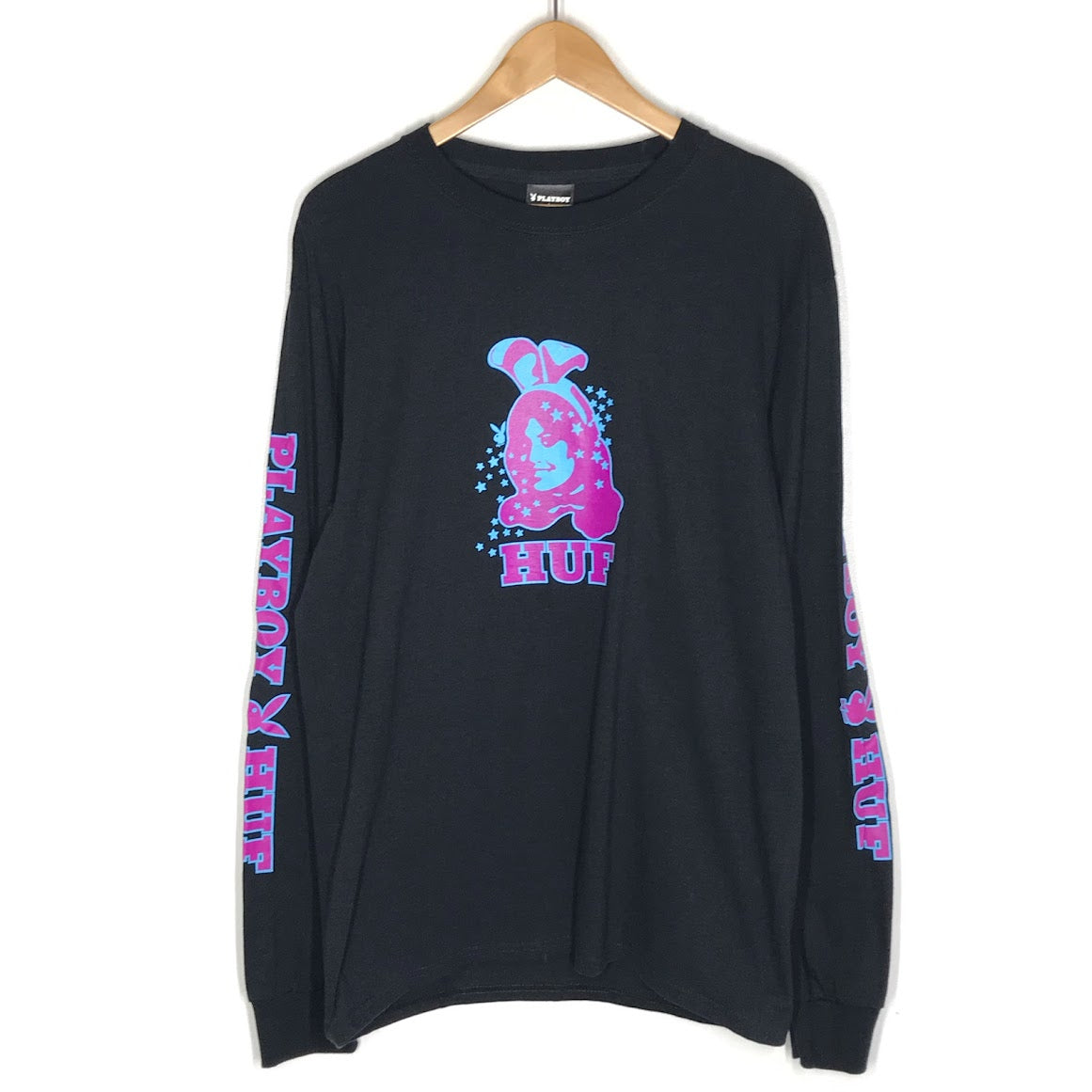 HUF | ハフ × PLAY BOY(プレイボーイ) BUNNY L/S TEE 長袖Ｔシャツ ブラック サイズ：M【倉吉店】