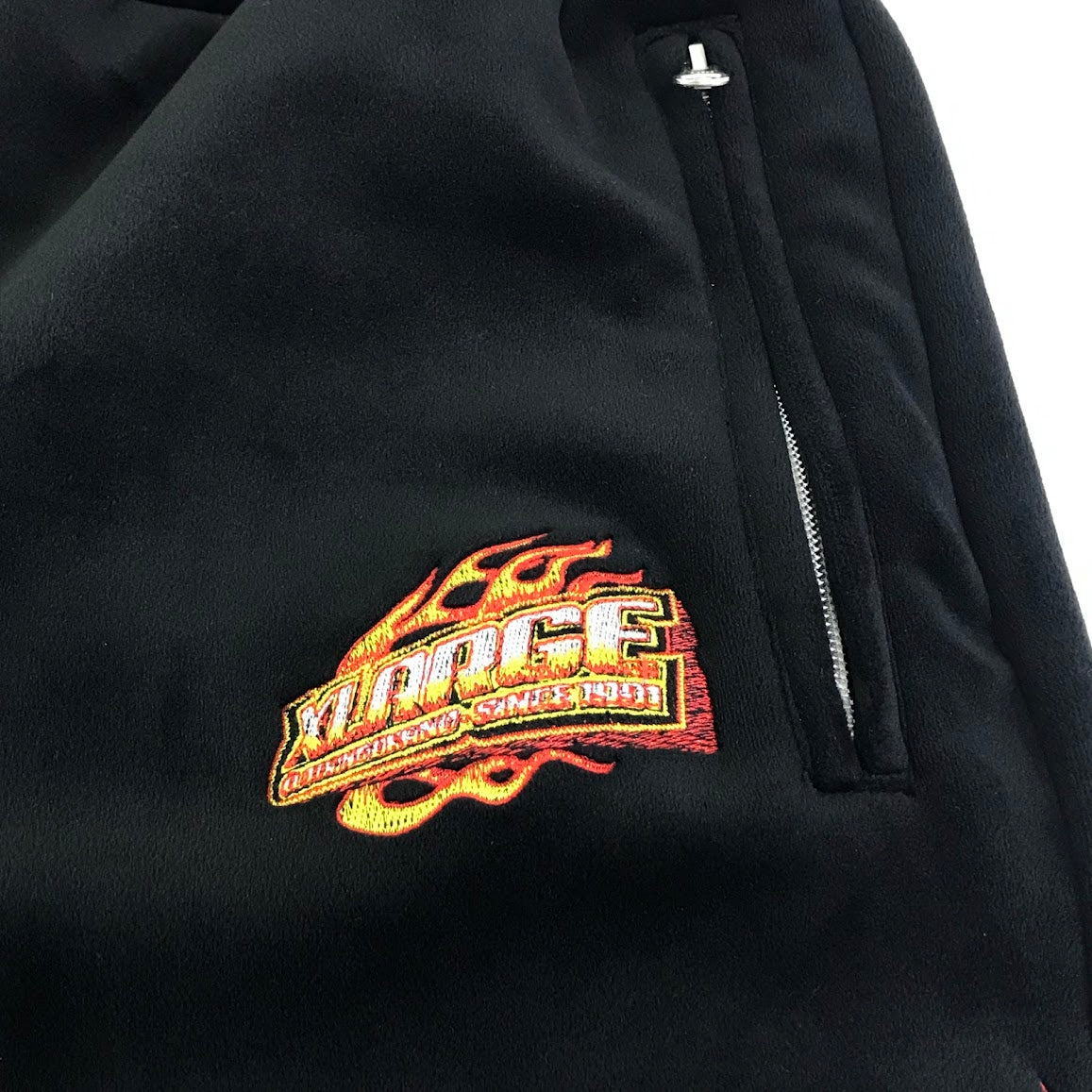 X-LARGE | エクストララージ VELOUR TRACK PANTS ベロアトラックパンツ パンツ 101244031006 ブラック サイズ：L【倉吉店】
