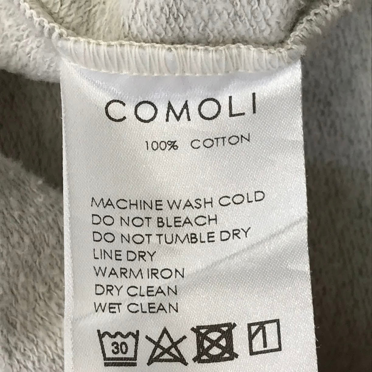 COMOLI | コモリ スウェット S03-05004 グレー サイズ：3【倉吉店】