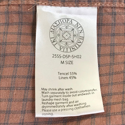 Diaspora skateboards | ディアスポラスケートボーズ Montara Shirt チェック柄 半袖シャツ 25SS-DSP-SH02 ピンク サイズ：M【倉吉店】